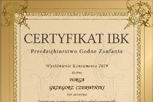 Zostaliśmy wyróżnieni Firma godna zaufania